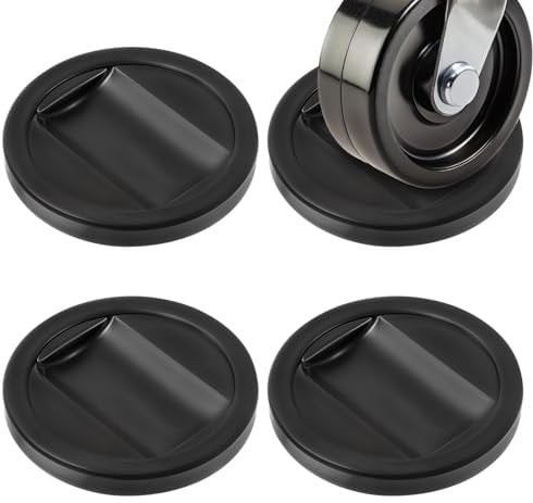 Giantree Furniture Stopper Bed Stoppers, 4 Pack Furniture Wheel Stopper to Prevent Sliding for All Wheels of Sofas Chairs Beds, Rubber Bed Frame Stopper Caster Cups to Prevents Scratches(Black)