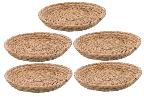 Happyyami 5pièces Paille Tressée pour Oiseaux Et Poules De Confortables Et Naturels pour Et Décoration