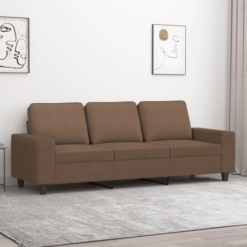 Willood 3 Sitzer Sofa Couch Gästesofa fürs Wohnzimmer Schlafzimmer Gästezimmer Modern Braun 180 cm Stoff