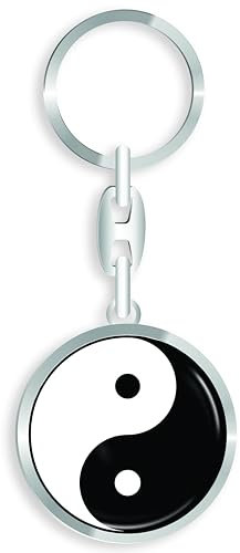 daged Yin Yang Schlüsselanhänger Schlüsselschmuck + Aufkleber