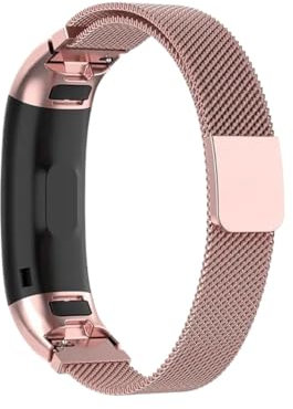 Cinturino da polso in metallo adatto for Huawei Band 3 Pro/Band 4 Pro Watch Cinturino da polso in acciaio inossidabile(Rose pink,For Huawei band 4 pro)