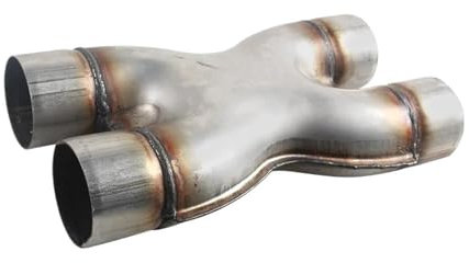 Universal-Auspuff X-Rohr 2,5/3 Einlass/Auslass Edelstahl Dual Crossover X-Rohr Auspuffspitze Zum Anschweißen Abgasrohrleitungen(3 inches)