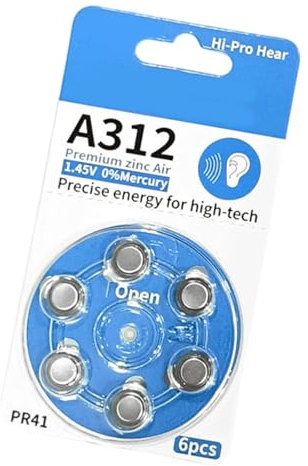 A312 Air Hearing Device Batteries For Ear Devices Reliability Power Sources With Large Capacity A312/PR41 Battery