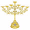 Chandelier orthodoxe à 7 branches en alliage de zinc - 30,5 cm de haut - 7 bras - Design vintage doré pour cérémonies religieuses, décoration d'intérieur, événement, mariage, fête
