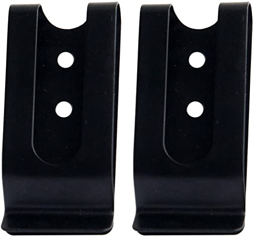 HiyyFloy Metallschnalle, 2 Stück Holsterscheide Gürtelclip-Verschluss Federhaken Doppellöcher, Metallgürtelclip-Verschluss Federschnallenhaken Schwarz