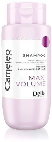 Cameleo Expert – Maxi Volume – Strengthening & Repairing Shampoo for Fine & Delicate Hair – Lifts Roots, Moisturizes Scalp - No SLS/SLES - Centella & Wheat Proteins – 300 ml