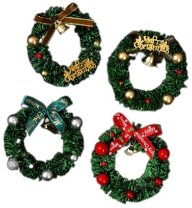 4 PCS Christmas Magnets Stickers Fridge Refrigerator,Magnetic Decor for Christmas wreath Party Kitchen Locker Holiday Joy Decor (Christmas)