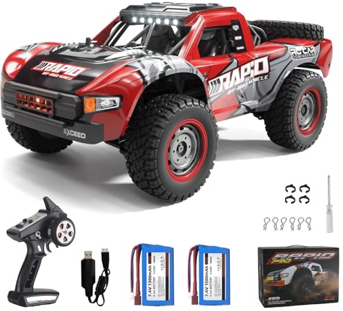 Yidedraw RC Cars 1:14 RC Truck 30 MPH 4WD Remote Control Car Fast All Terrain RC Trophy Truck for Adults Teens 50Mins Play Off-Road RC Buggy Big Short Course RC Truck with 2 Batteries (RTR)