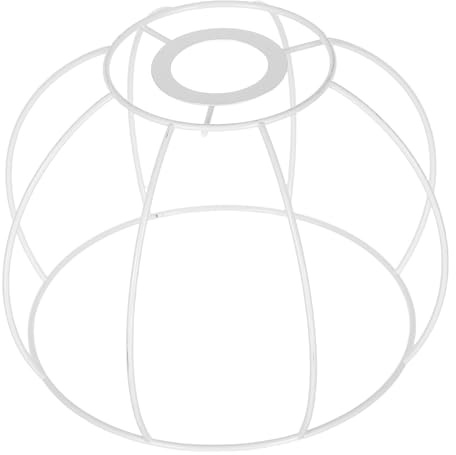 BAZEITFLOW Marco de Lámpara Colgante de Hierro Blanco Diseño DIY y Estabilidad Estable para Dormitorios y Comedores Acabado Artístico Moderno y Elegante