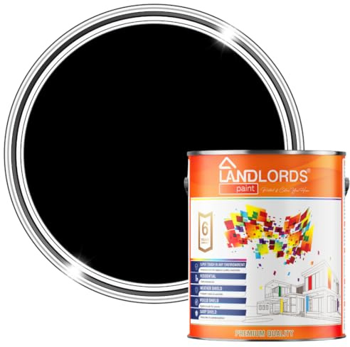Landlords Fence and Garden Shed Paint | Furniture, Barn, Wood and Outdoor Paint | Quick-Drying Protection for Furniture | Satin Black 1L