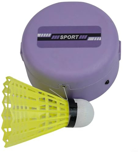 Verstellbarer Badminton-Rebound-Trainer zur Verbesserung der Fähigkeiten, kompaktes und tragbares Design für Indoor-Übungen (6 Bälle)