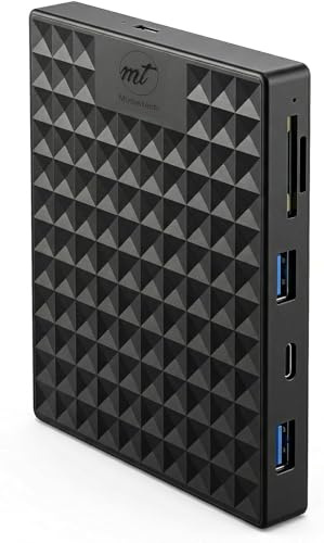 ModusTech Nexus 1TB Portable External Hard Drive with Built-In Docking Station -5-in-1 USBC Hub, USB 3.1 10Gbps, SD & MicroSD, Bus-Powered, Compatible with MacBook, Laptop, iPad (5-IN-1 DOCK)