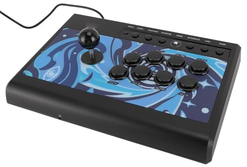 Cuifati Arcades Stick für PC, Fighting Stick mit 8 Aktionstasten und Stahl-Joystick, 8 Funktionstasten Unterstützen, /LS-Modi für Tablets, TV-Gaming-Controller