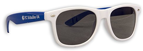 Blueprint Cologne FC Schalke 04 Sonnenbrille S04 Fanbrille verschiedene Varianten (Ohne Logo Weiß-Blau)