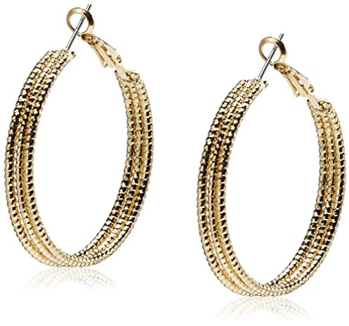 GUESS Silber Creolen Ohrringe, Einheitsgröße, Roségold