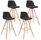 IDMarket - Lot de 4 tabourets de Bar SARA Noir