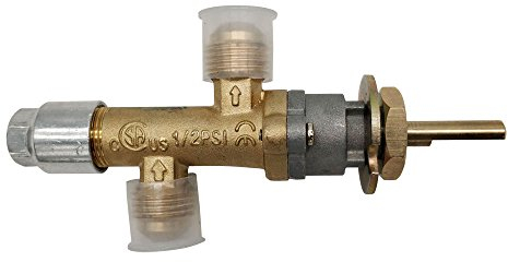 METER STAR Válvula de control principal de chimenea de gas propano macho de 3/8 pulgadas con válvula de control principal de baja presión con seguridad de fallo de llama Válvula termoeléctrica de baja