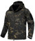 YFNT Herren Taktisch Softshell Fleecejacke Camouflage Hoodie Wandern Winddicht Wasserdicht Mantel Jacken Skijacke, Nacht Tarnung, L