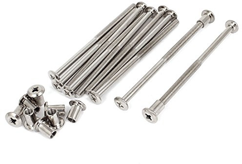 Aexit 10sets 6mmx110mm Nails, Screws & Fasteners Phillips Countersunk Head Screw Bolts Dowel Barrel Nut & Bolt Sets Nuts Fittings