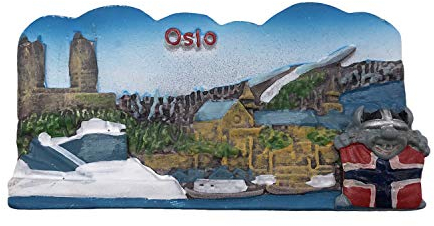 Oslo Norwegen 3D Kühlschrankmagnet Touristische Souvenirs Harz Magnetische Aufkleber Kühlschrankmagnet Home & Kitchen Dekoration aus China