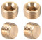 sourcing map 4Stk. Messing Zubehör Sechskantzähler versenkter G1/4 Stecker Rohradapter