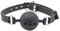 Fetish Silikon Knebel Sex Spiele Mundknebel Silikon Ball Gag mit Luftlöchern Verstellbarer Ballknebel Medium Ø 4.5cm/Schwarz Knebel