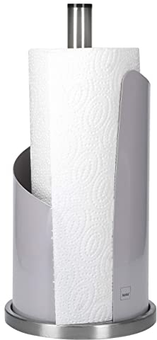 kela Küchenrollenhalter Stella lila I H 33cm I Ø 15cm I Universal-Ständer für Haushaltsrollen I Edelstahl Silber + Metall-Korpus I Küchenzubehör