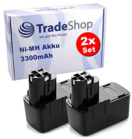 2X Hochleistungs NI-MH Akku für Bosch Akku-Schrauber Skil 3650K, 3610, 3610K, 3612, 3615K, 3650, 26156801/14,4V 3300mAh