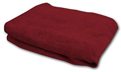 jilda-tex Premium Wende-Wohndecke Cosy Days Kuscheldecke Uni 60% Baumwolle/ 40% Acryl (Rostrot)