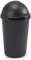 Optimal Products Plastic Bullet Bin 50/30 Litre Rubbish Waste Bins Kitchen Home Office Dustbin Flap Lid Recycling Indoor Storage Bins Trash Can (Black, 50 L Litre)