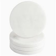 Dessous de Verre Rond Marbre Blanc - Lot de 4