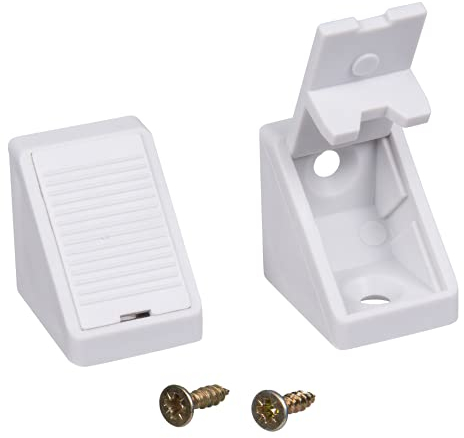 Alusfera Angle Suport pour Etagere – 20x Taquets pour Étagères - Connecteur Angle - Fixations Etageres - Équerre Angle avec Rabats de Couverture – Blanc