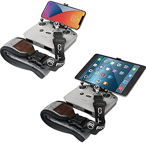 Tmom - Soporte frontal extendido para control remoto para DJI Air 2s/Mavic Air 2/Mini 2 Drone, soporte para smartphone, tablet (con cordón grueso)