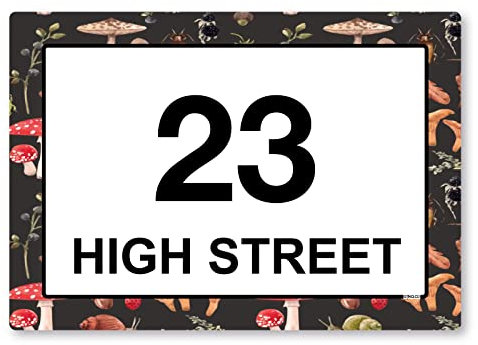 stika.co Personalisierte Mülltonnen-Aufkleber, Hausnummer und Straßenname, A6, 148 x 105 mm, Weiß, 4 Stück