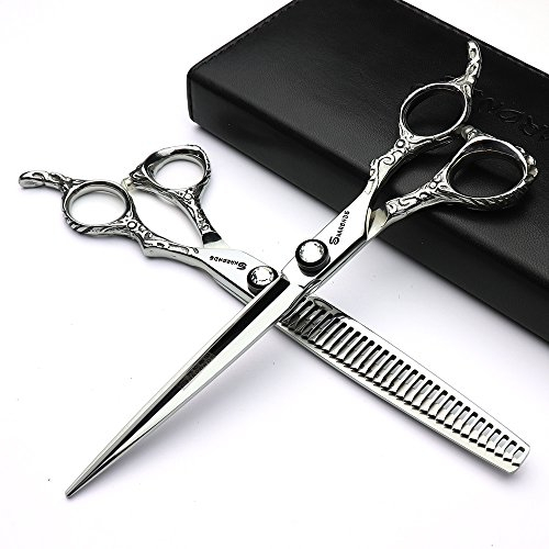 6/7/8 Zoll Friseurschere und Hairstyel Werkzeug und Haarschneidescherefür Friseur für Friseursalon (7 Zoll 2 Stück-B)