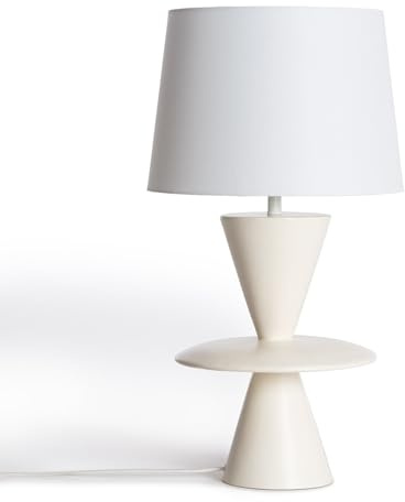 LEDKIA LIGHTING Tischlampe Kunstharz Wismar Gebrochenes Weiß