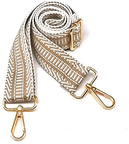 Hibate Taschengurt 3.8cm Breit Taschengurte zum Wechseln Taschenband Schulterriemen Schultergurt für Taschen Trageriemen Taschenriemen Handtaschen Gurt - Beige
