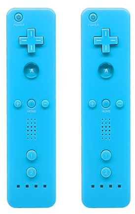Lyyes Wii Controller 2 Pack, Wii Remote Controllers with Silicon Case and Strap for Wii and Wii U