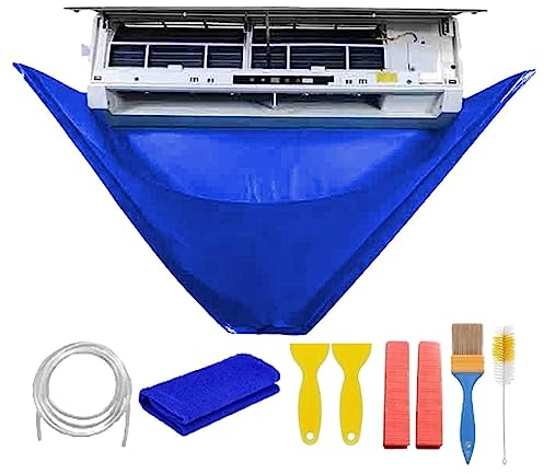 Air Conditioner Cleaning Waterproof Cover Bag With Drain Pipe Split Air Conditioner Cleaning Cover Split Air Conditioning Service Bag With Water Pipe Split AC Unit Cleaning Bag