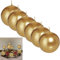 6 KUGELKERZEN Ø 8cm GOLD | Lange Brenndauer 25 Stunden | Stumpen- Kerze Kugel Echtwachs Glänzend Groß | Made in Germany