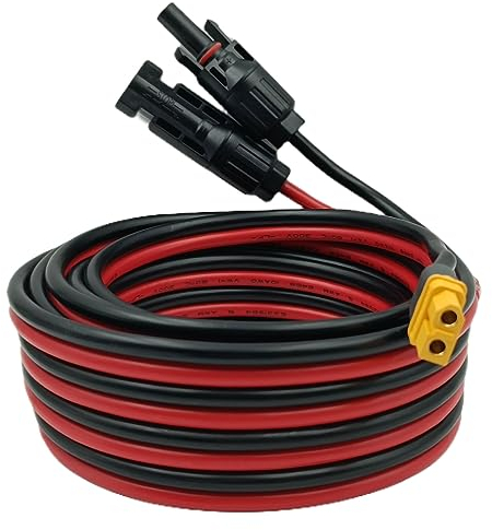 YIMIKEDAYA Solar auf XT60 Adapter Solar Kabel 10AWG Solarpanel Kabel Kompatibel mit Ecoflow River Delta Series Bluetti Tragbare Powerstation Solarpanel (10AWG 5M)