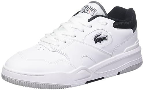 Lacoste Herren Low-Top Sneaker T-Clip 0120 2 SMA, Männer Halbschuhe,schnürschuhe,schnürer,Business,Freizeit,WHT/BLK (147),43 EU / 9 UK