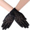 LERTREEUK 1 Paar Damen Fäustlinge Damen Spitzenhandschuhe für Hochzeit Oper Abend Party Bankett Kleid (Schwarz)