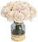 ICBOX Künstliche Champagnernelke, 15 Stück, künstliche Nelken, Champagner, Seidenblumen mit Stielen für Heimdekoration, Hochzeit, Brautstrauß, Jahrestag, Geburtstag, Blumenarrangements (Champagner
