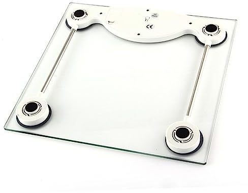 Gatuida Badezimmerwaagen Elektronische Waage Aus Gehärtetem Mit Lcd-display Für Heimgebrauch Genauigkeit Bis Sofortige Messwerte Anzeige Bei Schwacher Batterie Und Überlastung