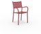 MONDO VIRO un mondo a casa tua Mondo Viro Gartenstuhl Alice mit stapelbaren Armlehnen, 53 x 53 cm, 85 cm (rot)