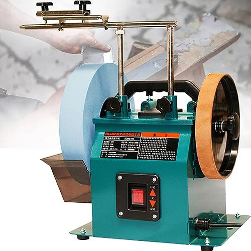 Sharpening and Honing System,Electric Knife Sharpening Machine Knife Bench Sharpening Tools Multi-Purpose Water-Cooled Grinding Machine Sharpening Stone Disc
