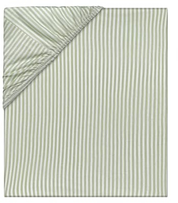 LÄSSIG Kinder Spannbettlaken für Kinderbett aus Single Jersey mit TENCEL™ Lyocell mit Gummizug/Fitted Sheet Striped