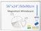 DEVELOP Magnetic Whiteboard/Dry Erase Board, 60x90 Abwischbar Weiß, Magnettafel Wand mit 4 Whiteboard Stifte, 4 Magnete und 1 Schwamm für Schule, Haus und Büro