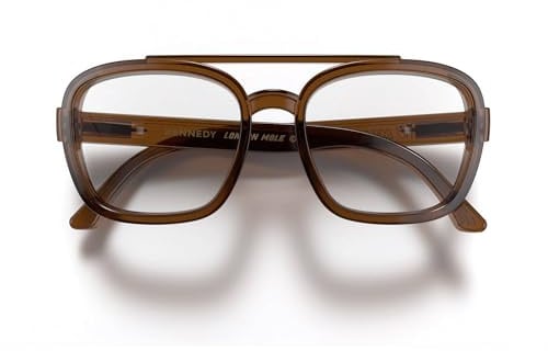 LONDON MOLE® Kennedy Lesebrille | Coole Pilotenbrille-Lesebrille | Doppelsteg-Fassung | Herren Damen Unisex | Federgelenke